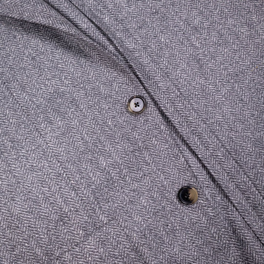 Grey Wool Herringbone Butterfly Blazer