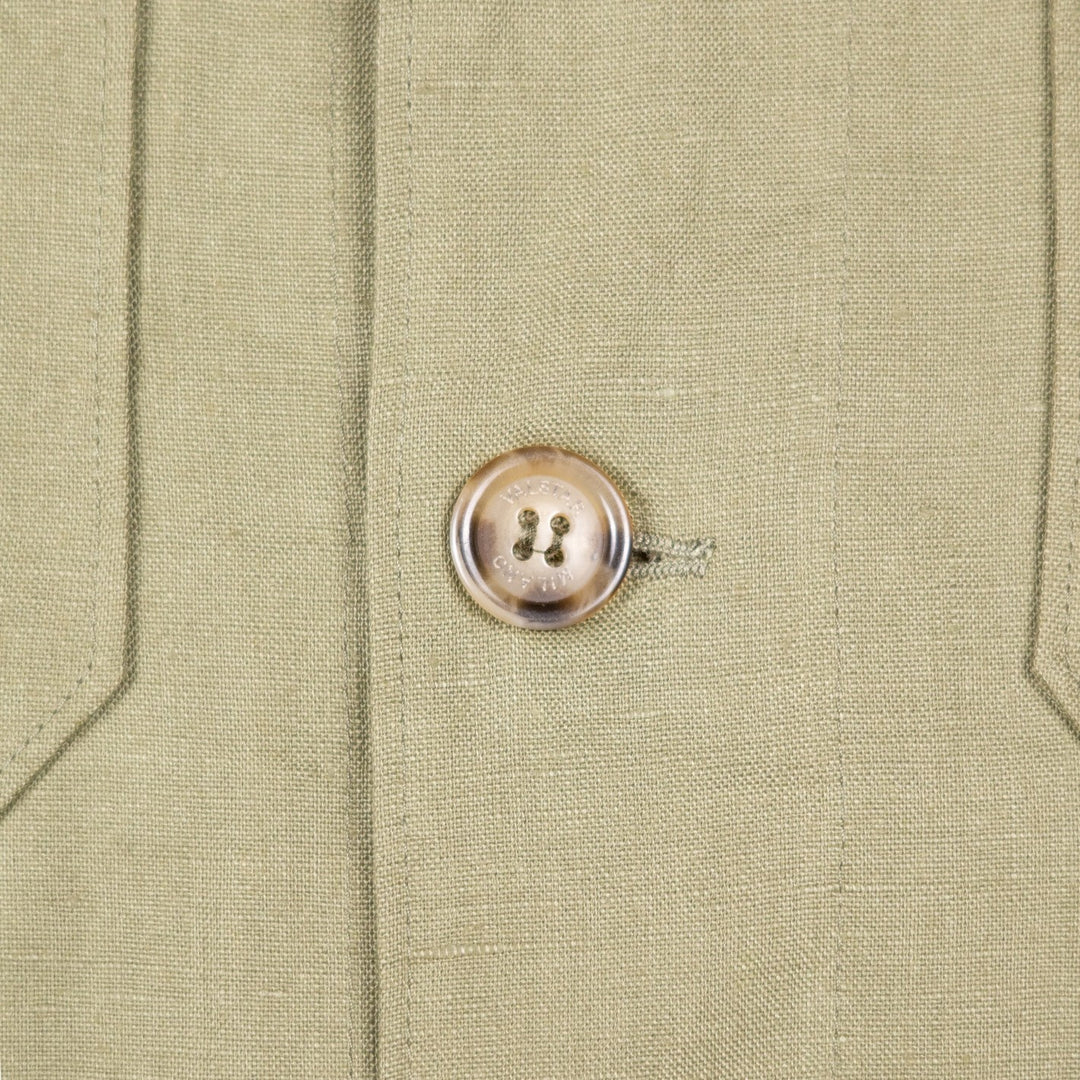 Green Linen Overshirt Jacket