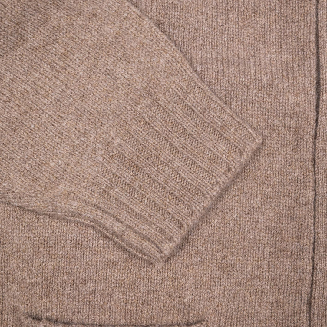 Taupe Lambswool Cardigan