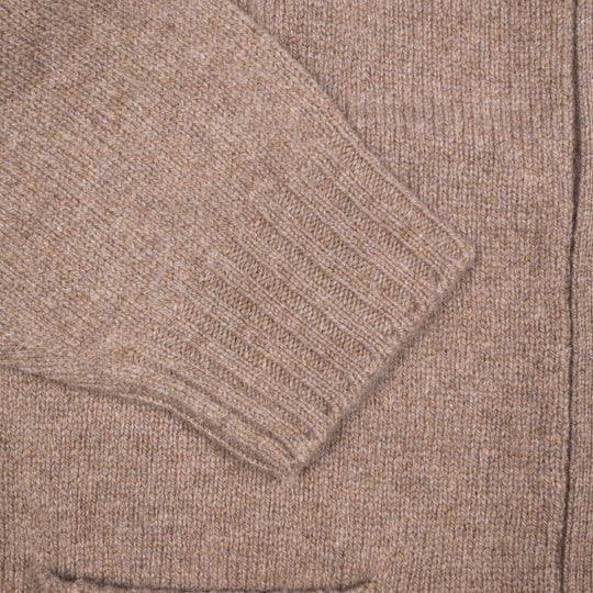 Taupe Lambswool Cardigan