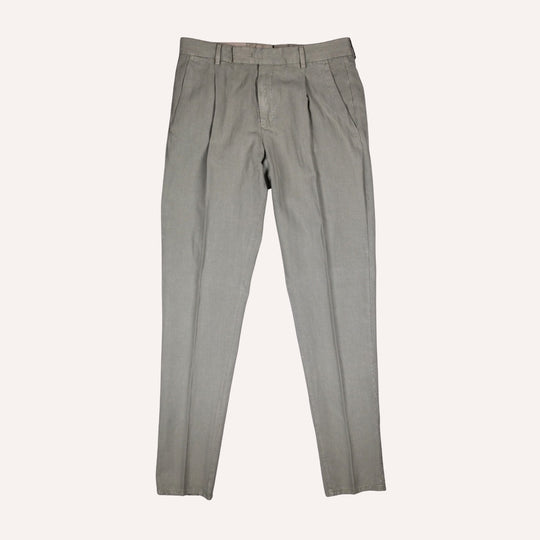 Sage Green Herringbone Trousers