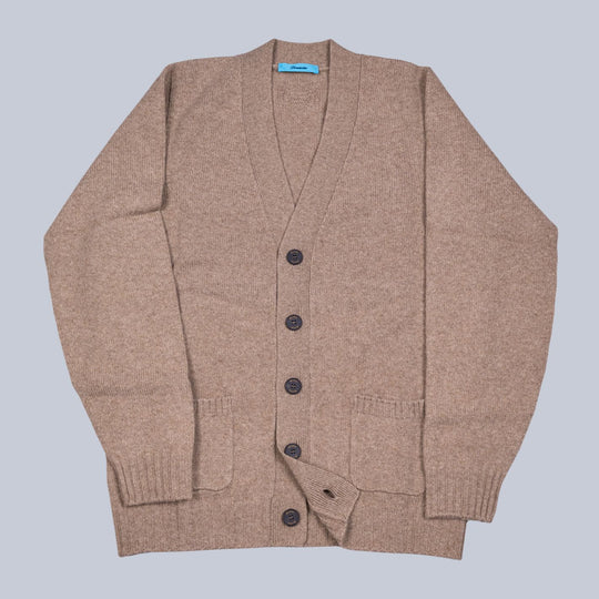 Taupe Lambswool Cardigan
