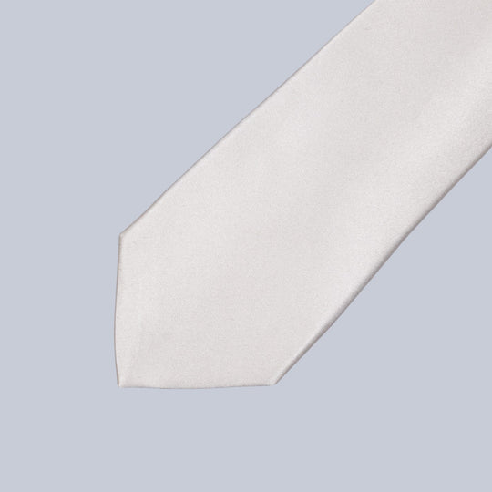 White Silk Funeral Tie
