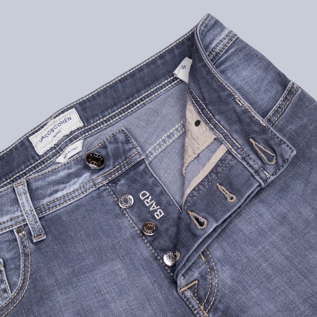 Washed Light Grey Slim Fit Jeans