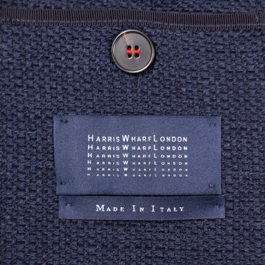 Navy Blue Loro Piana Wool Silk Linen Blazer