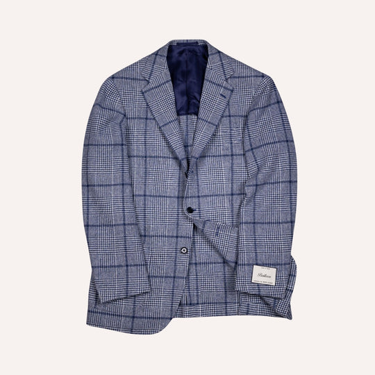 Blue Wool Glencheck Blazer