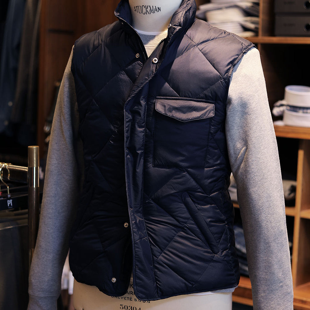 Navy Technical Quilted Gilet