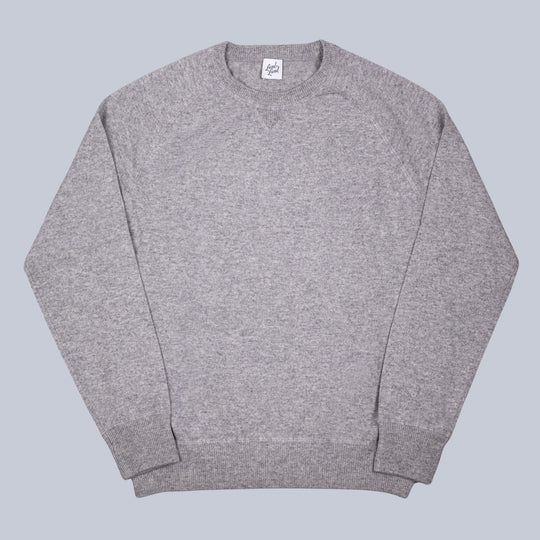 Grey Raglan Cashmere Sweater