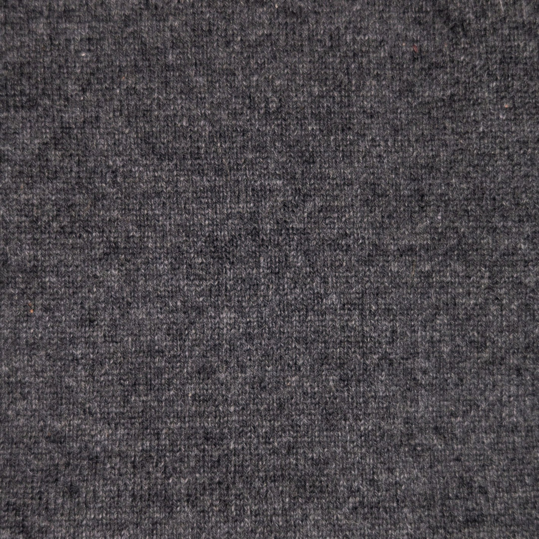Dark Grey Raglan Cashmere Crewneck Sweater