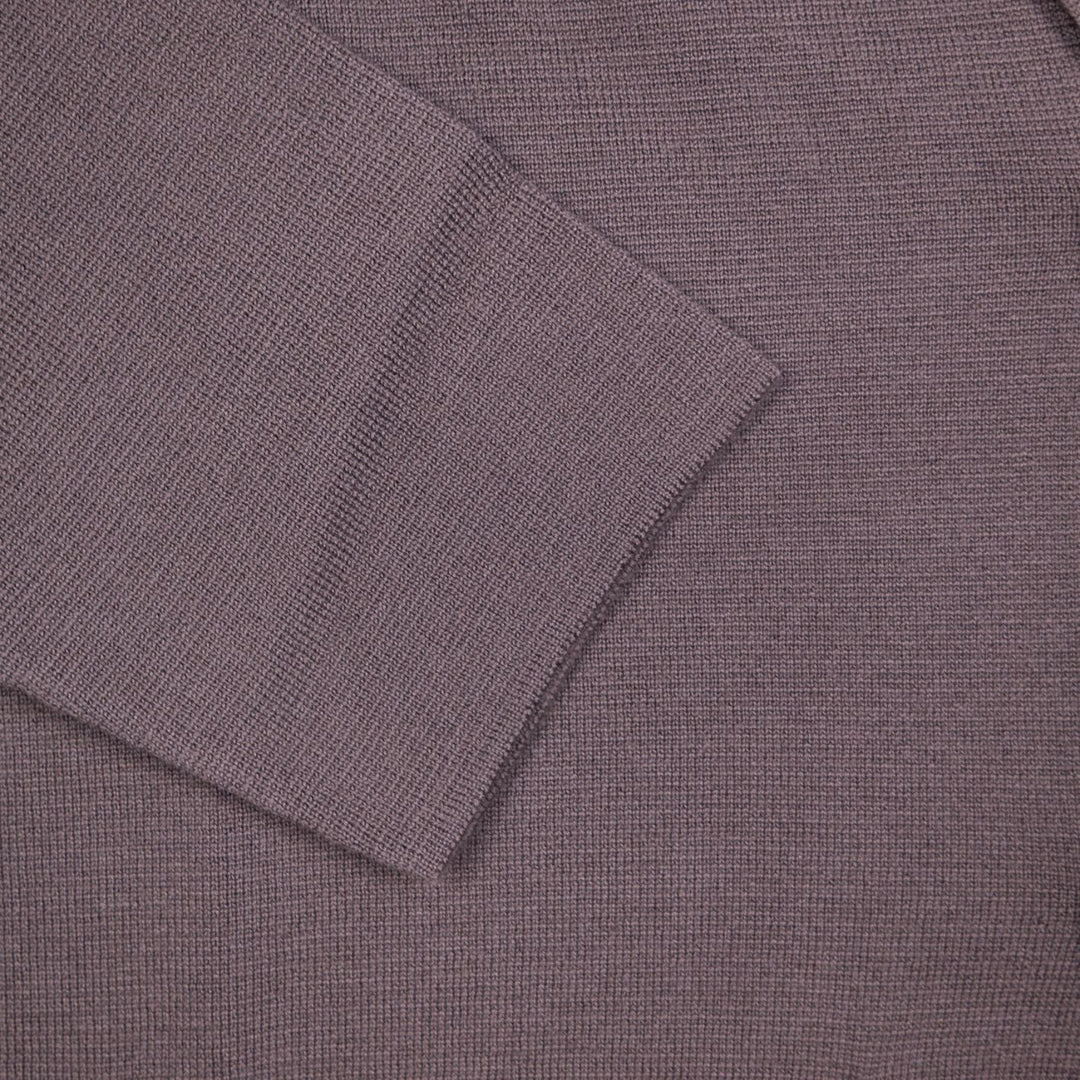 Taupe Extra Fine Merino Wool Cardigan Blazer