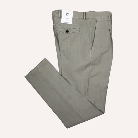 Sage Green Herringbone Trousers