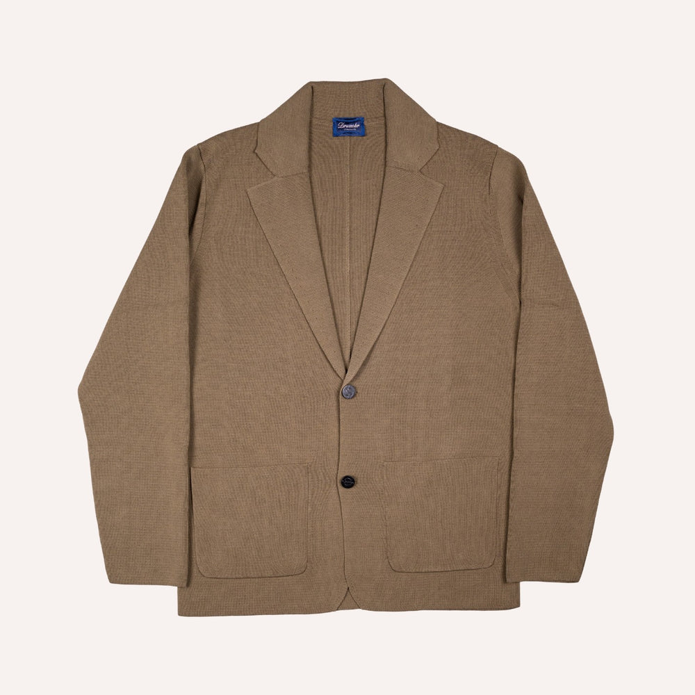 Olive Green Cotton Cardigan Blazer