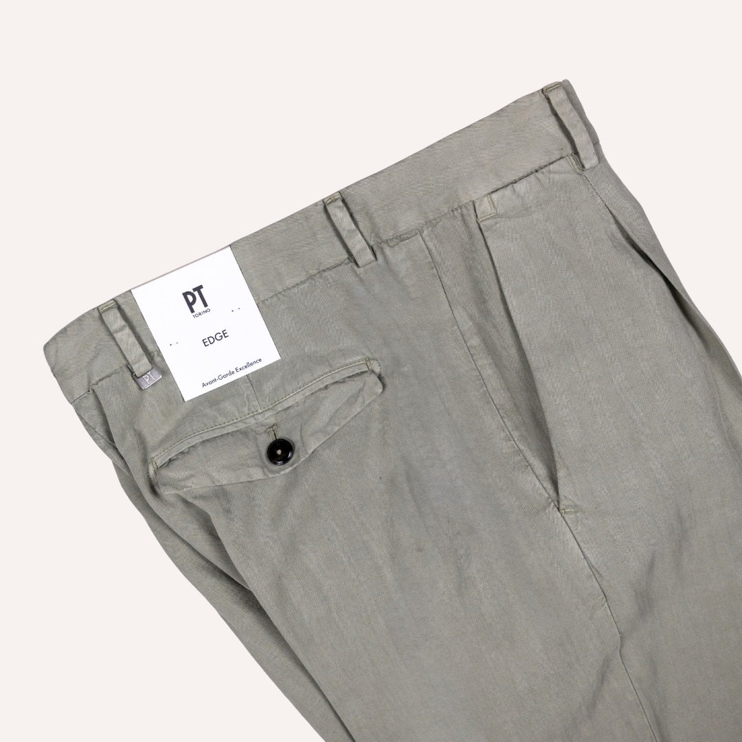 Sage Green Herringbone Trousers