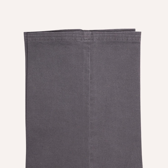Washed Anthracite Grey Stretch Gabardine Trousers