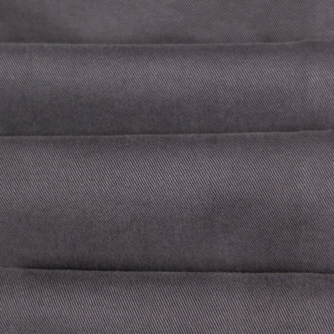Washed Anthracite Grey Stretch Gabardine Trousers