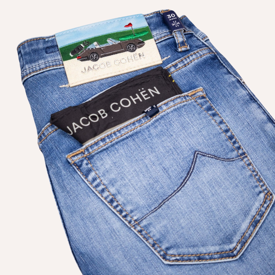 Mid Blue Wash Denim Slim Fit Jeans