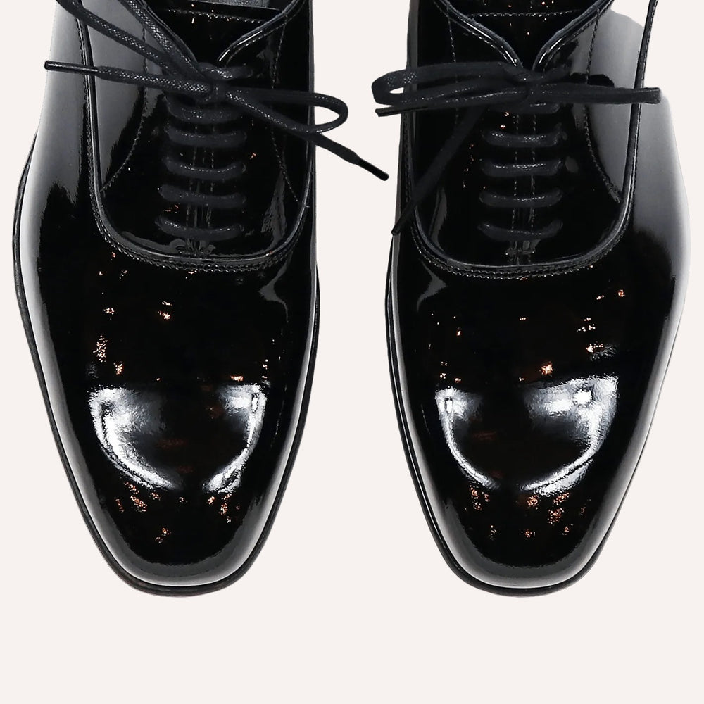 Black Patent Leather Oxford Shoes