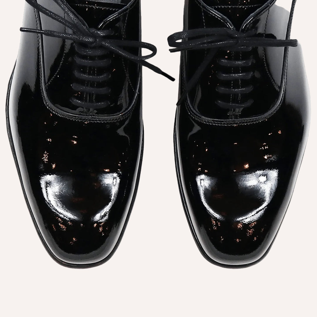 Black Patent Leather Oxford Shoes