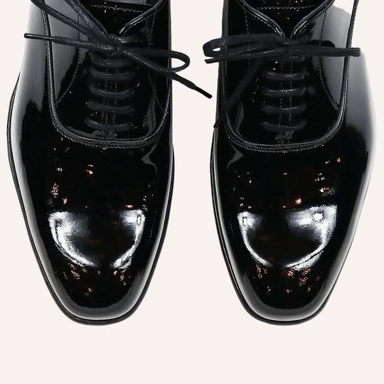 Black Patent Leather Oxford Shoes