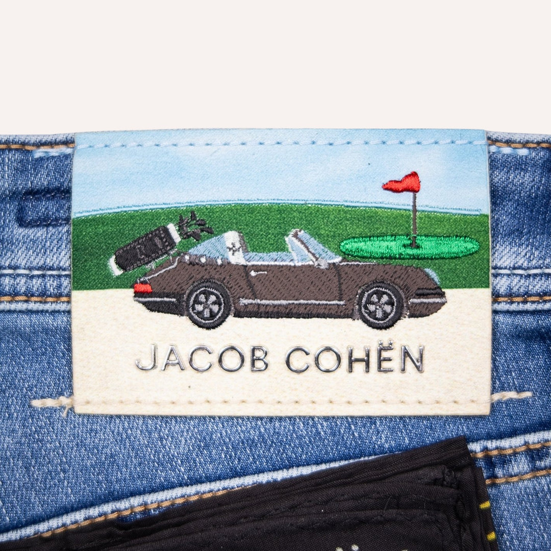 Mid Blue Wash Denim Slim Fit Jeans