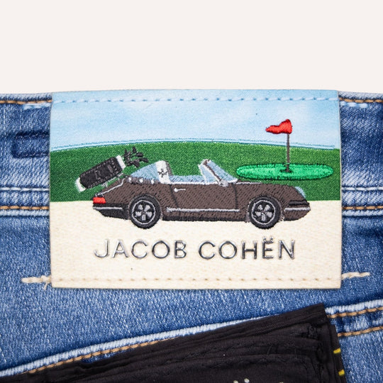 Mid Blue Wash Denim Slim Fit Jeans