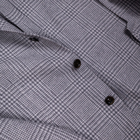 Grey Glencheck Wool Cashmere Blazer