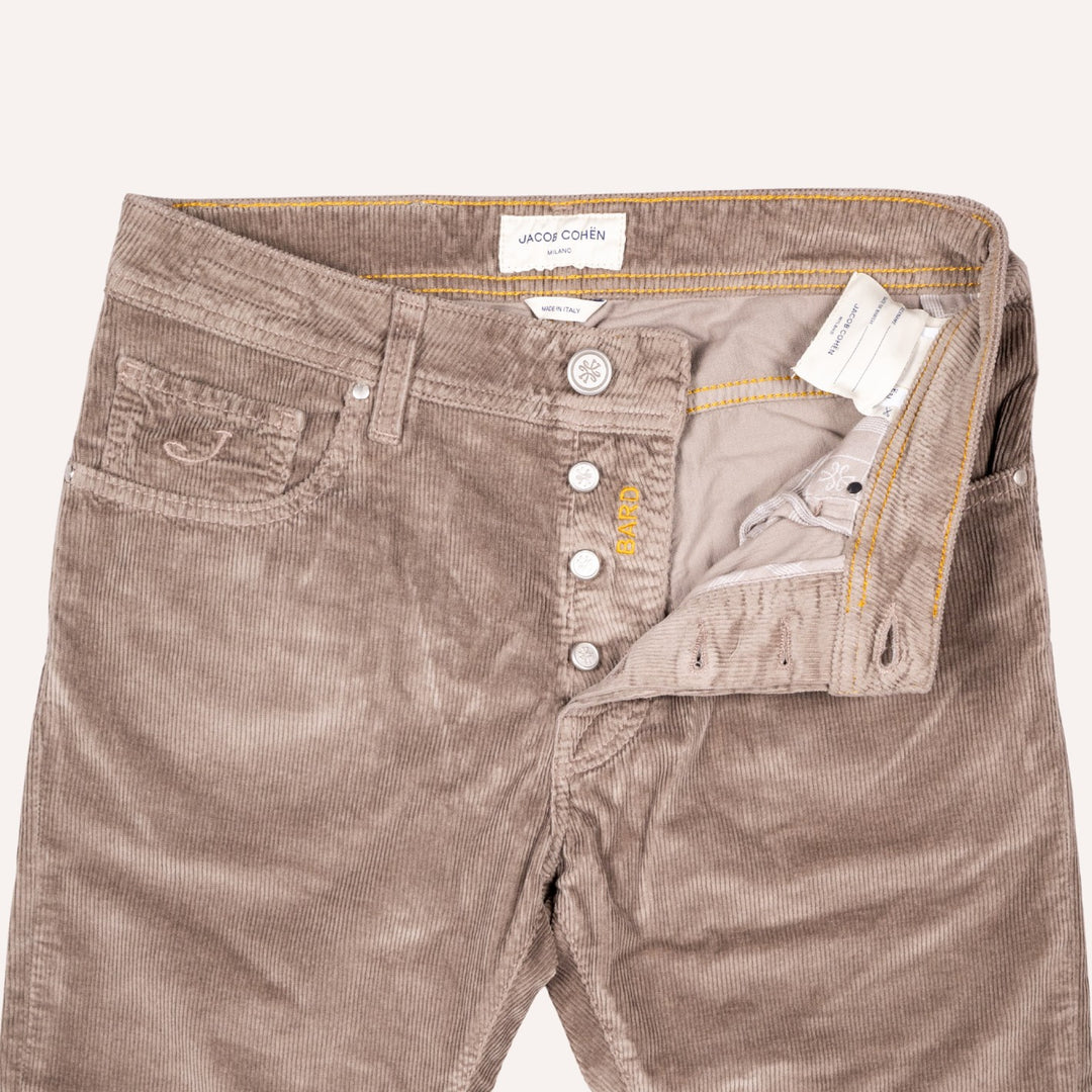 Taupe 5-Pocket Corduroy Trouser