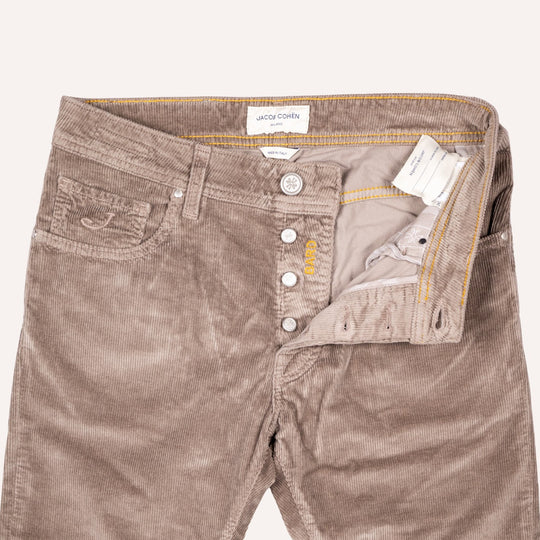 Taupe 5-Pocket Corduroy Trouser