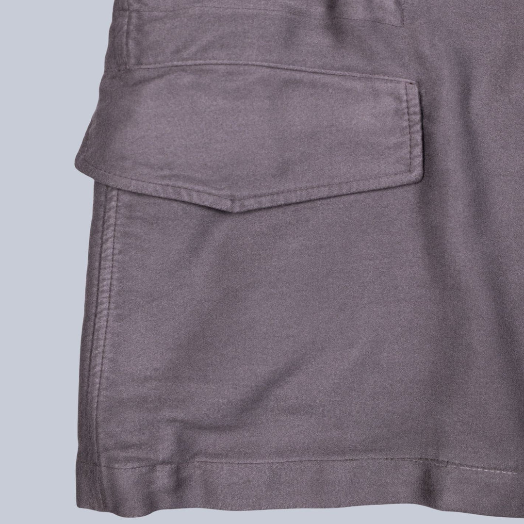 Taupe Cotton Modal Safari Jacket