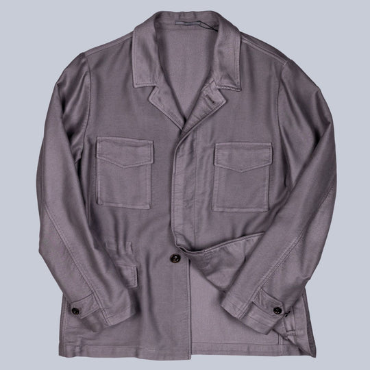 Taupe Cotton Modal Safari Jacket