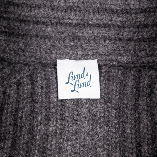Dark Grey Heavy Knitted Cashmere Shawl Collar Cardigan