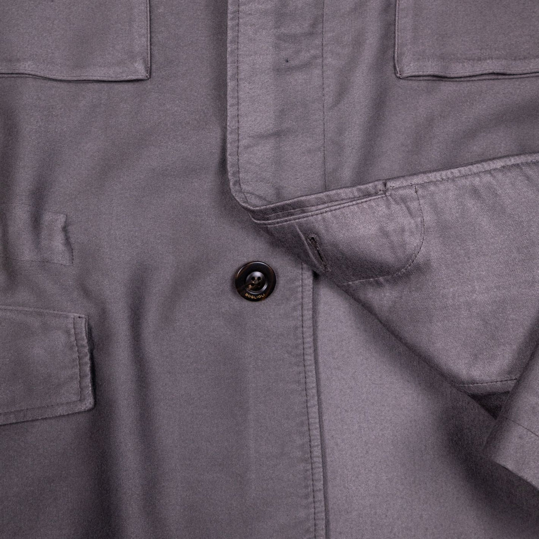 Taupe Cotton Modal Safari Jacket