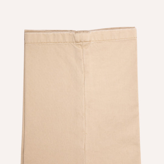 Washed Khaki Cotton One Pleat Officer Chino - Tapered Fit
