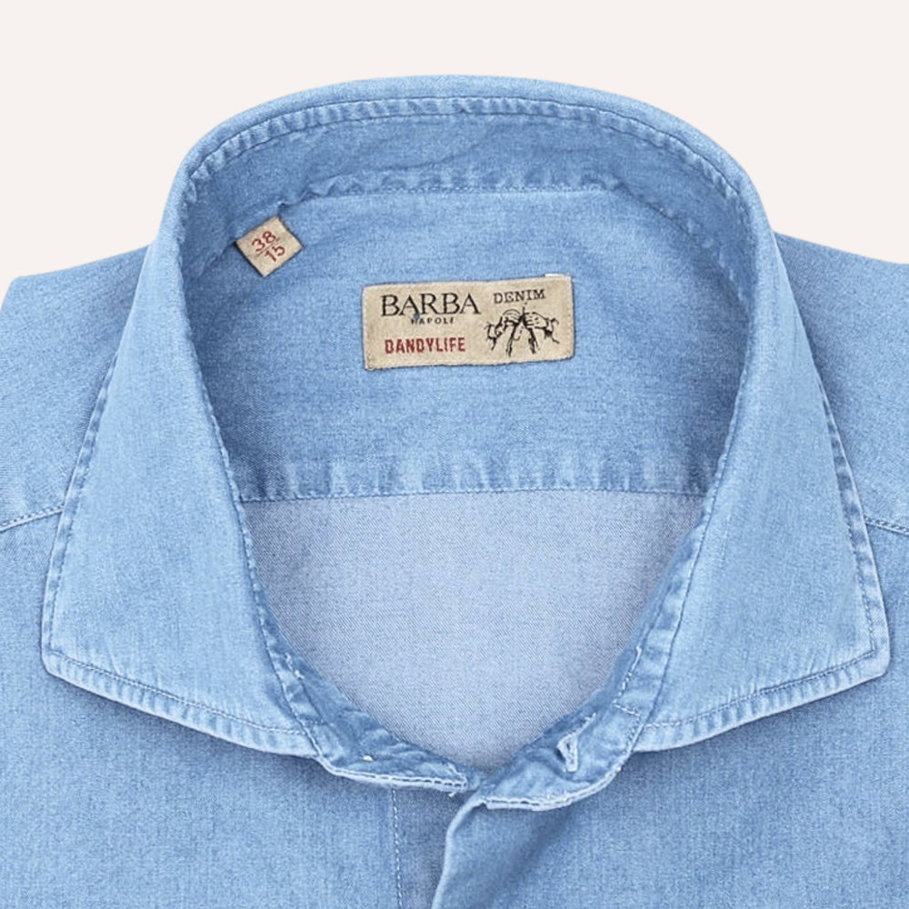 Light Blue Denim Cutaway Shirt