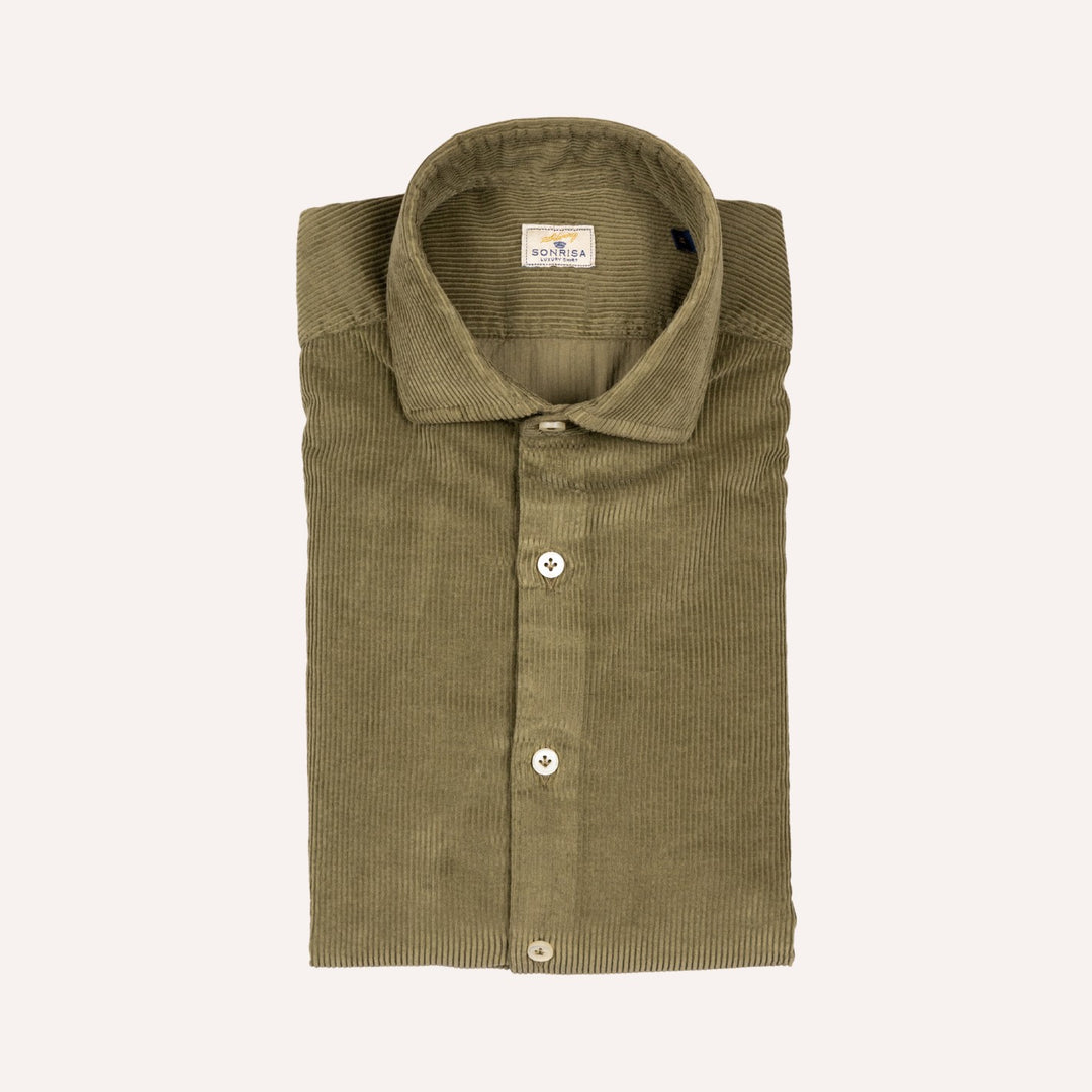 Olive Green Corduroy Shirt