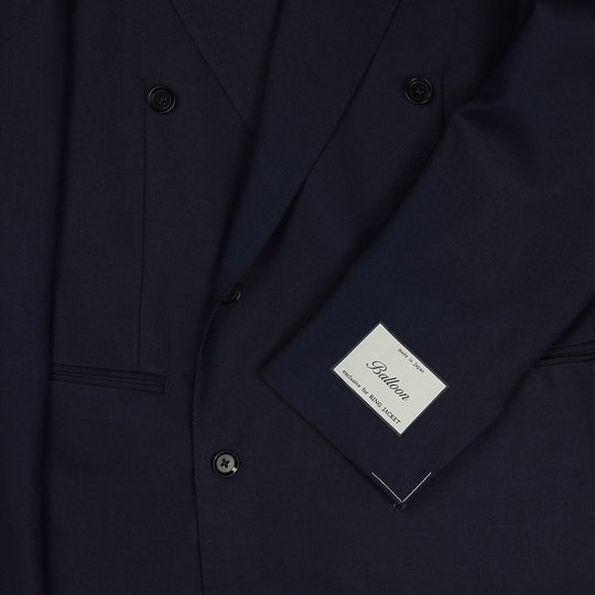Navy Double-Breasted Balloon Suit