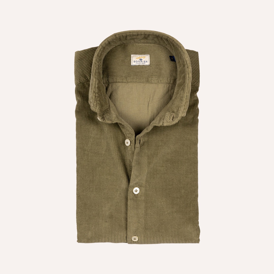 Olive Green Corduroy Shirt