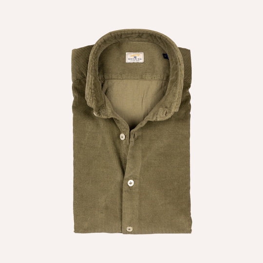 Olive Green Corduroy Shirt