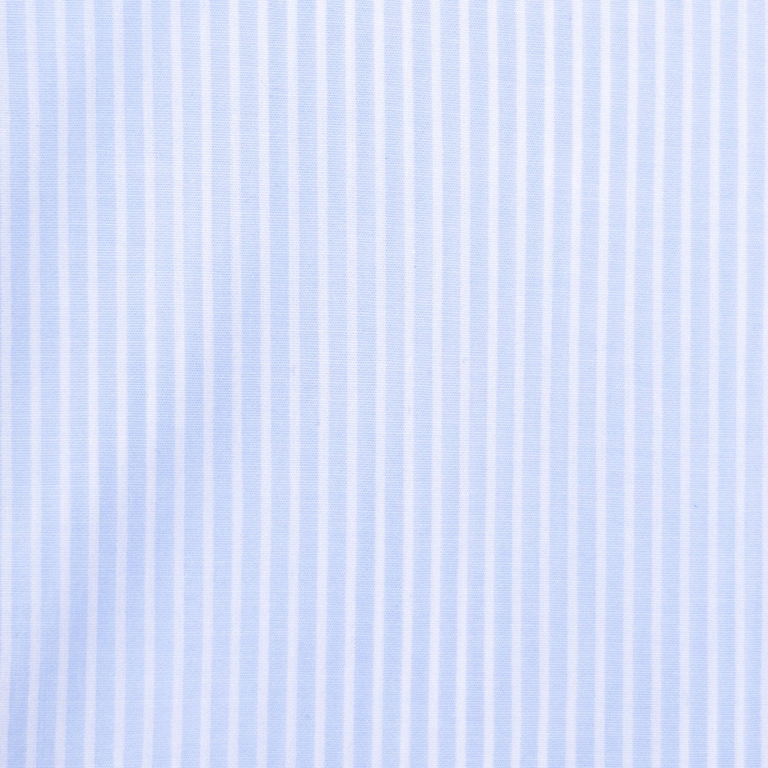Light Blue Stripe Cutaway Cotton Shirt