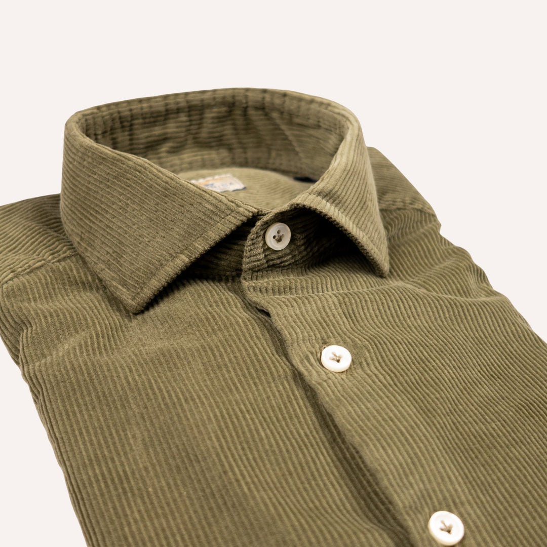 Olive Green Corduroy Shirt