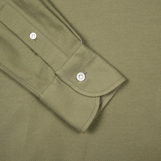 Olive Jersey Popover Shirt