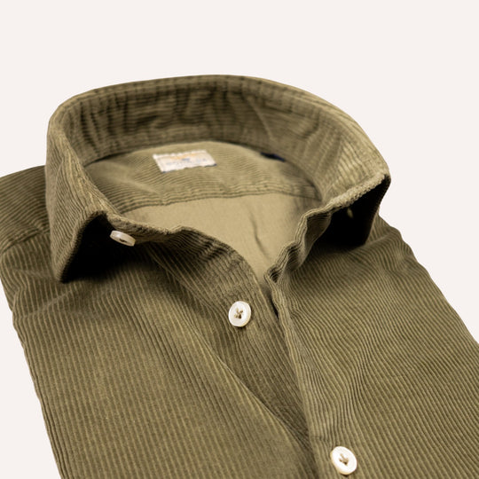 Olive Green Corduroy Shirt