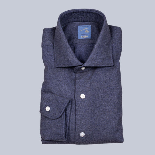 Dark Blue Flannel Cutaway