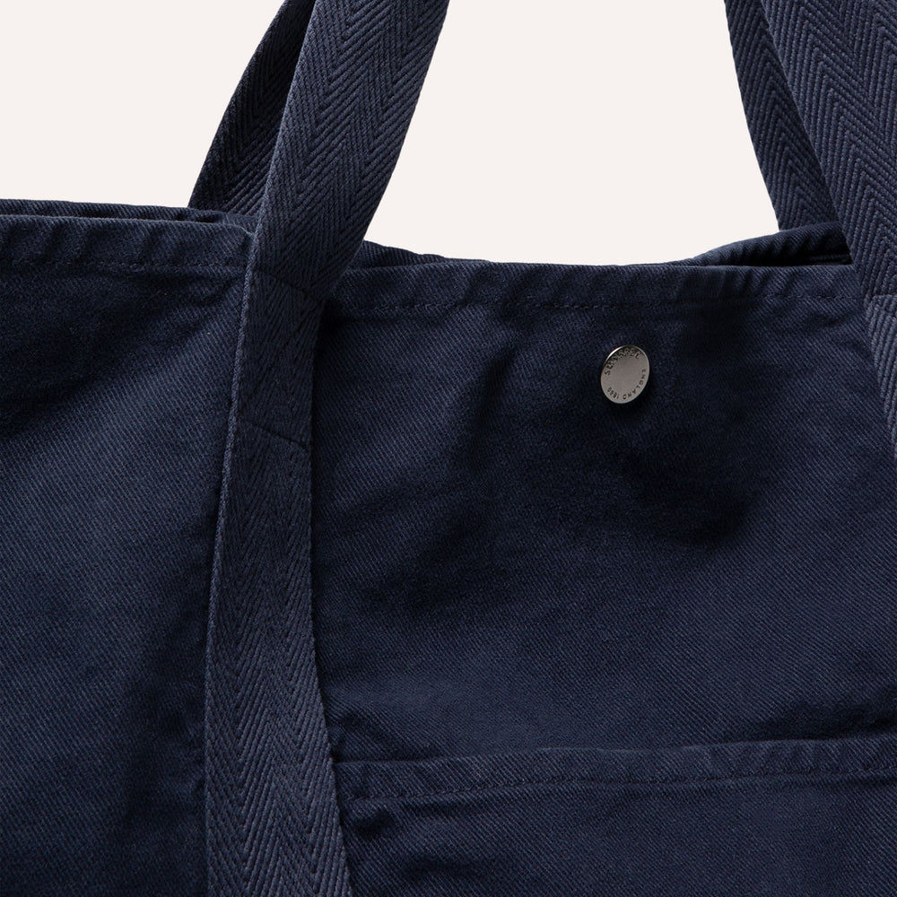 Navy Canvas Large Tote