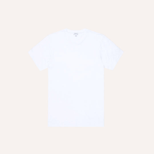White Cotton Linen T‑shirt