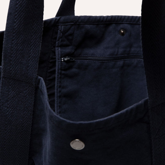 Navy Canvas Large Tote