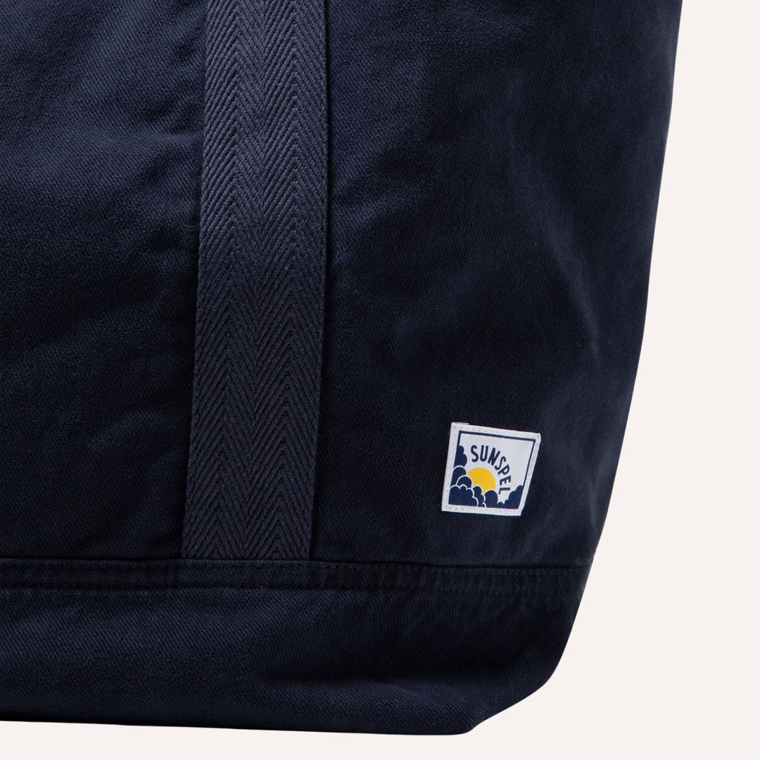 Navy Canvas Large Tote