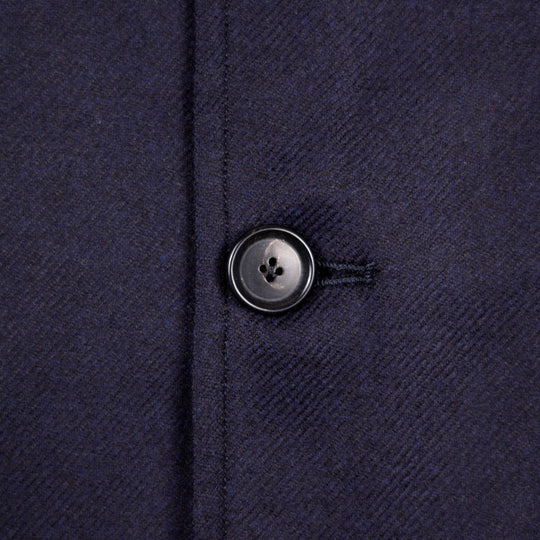Navy Twill Wool Cashmere Desert Jacket