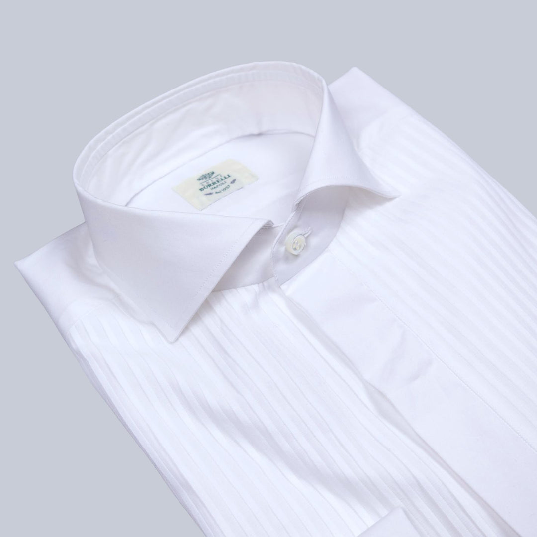 White Tuxedo Shirt Borrelli