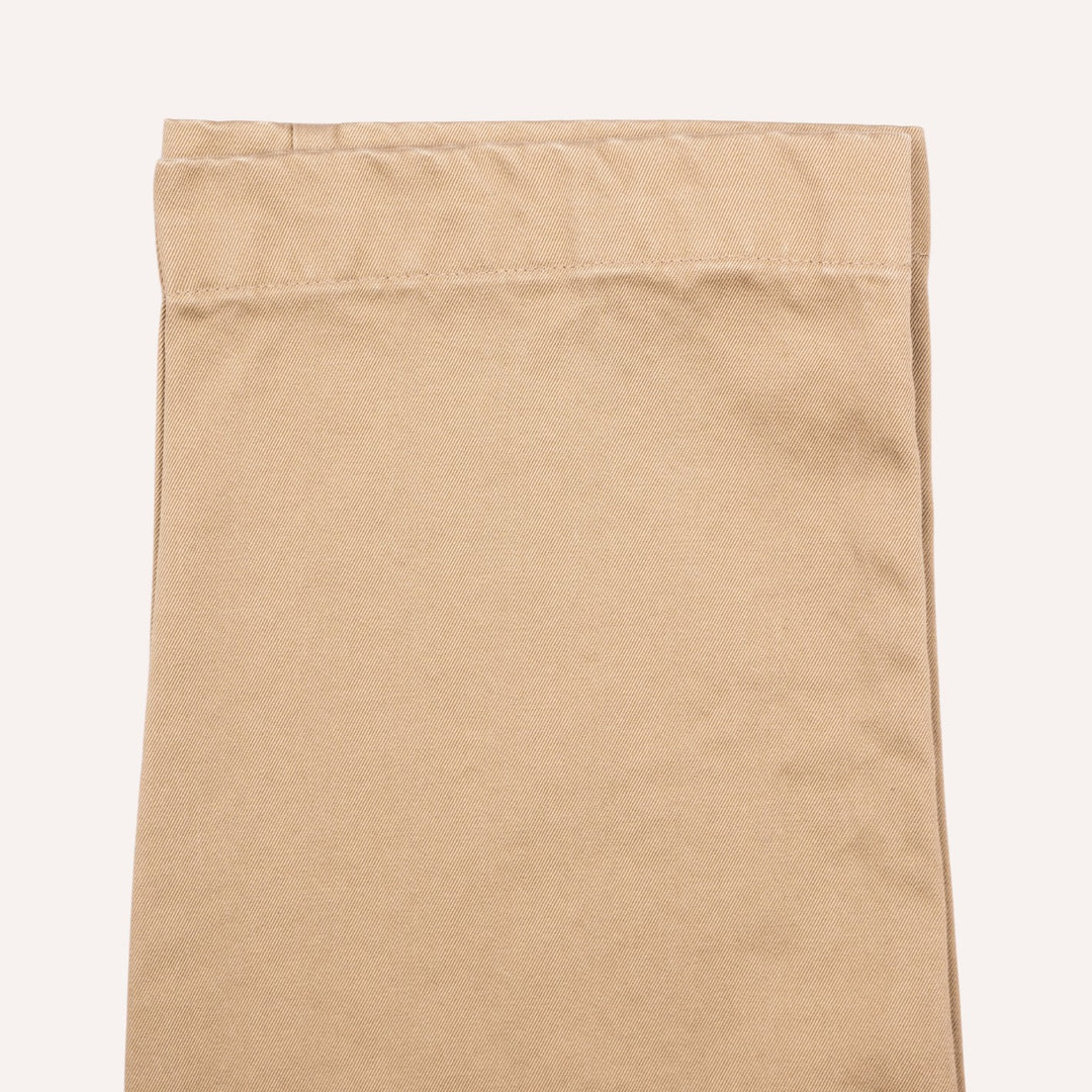 Washed Khaki Cotton Chinos - Straight Fit